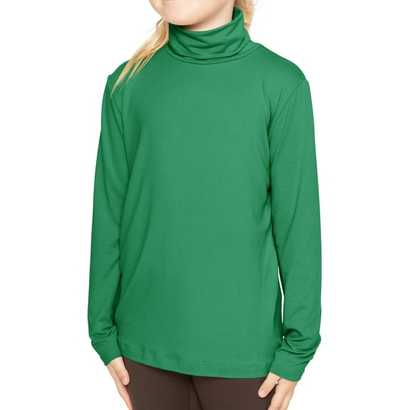 Stretch Is Comfort Girl's Oh so Soft Long Sleeve Turtleneck | Poly Spandex|Child Size 2 -16