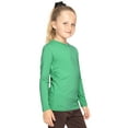 thumbnail image 1 of Stretch Is Comfort Girl's Poly/Spandex Crew Neck Long Sleeve Top Kelly Green Large, 1 of 6