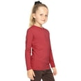 thumbnail image 1 of Stretch Is Comfort Girl's Poly/Spandex Crew Neck Long Sleeve Top Red Small, 1 of 6