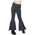 thumbnail image 1 of Stretch Is Comfort Girl's Poly/Spandex Stretch Bell Bottoms Flare Pants Denim Blue X-Large, 1 of 6