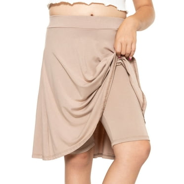 Stretch Is Comfort Girls Rayon A-Line Skirt with Built-in Shorts | Skort | Child Size 4-16