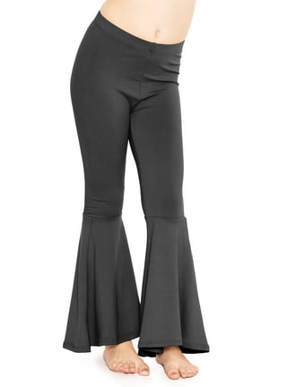 QWANG Women’s Black Flare Yoga Pants, Crossover High Waisted Casual Bootcut  Leggings