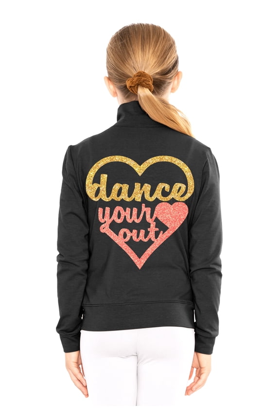 Glitter | Live Love Dance | Mock Neck Jacket | Youth Sizes 4-12