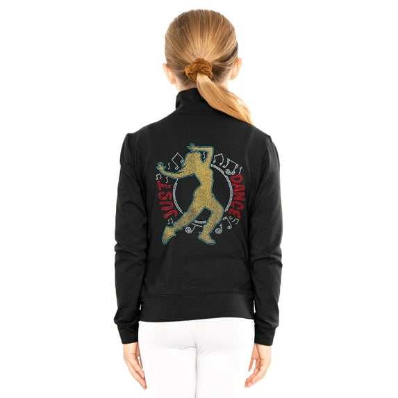 Stretch Is Comfort Glitter | Live Love Dance | Mock Neck Jacket | Youth Sizes 4-12