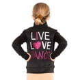 thumbnail image 1 of Stretch Is Comfort Glitter | Live Love Dance | Mock Neck Jacket | Youth Sizes 4-12, 1 of 5