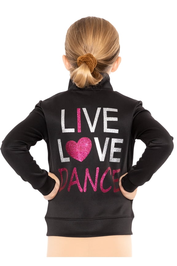 Glitter | Live Love Dance | Mock Neck Jacket | Youth Sizes 4-12
