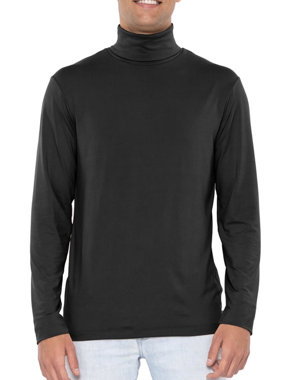Men's Oh So Soft Luxe Long Sleeve Stretch Turtleneck | Adult Small- 3x