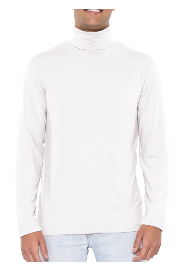 Men's Oh So Soft Luxe Long Sleeve Stretch Turtleneck | Adult Small- 3x