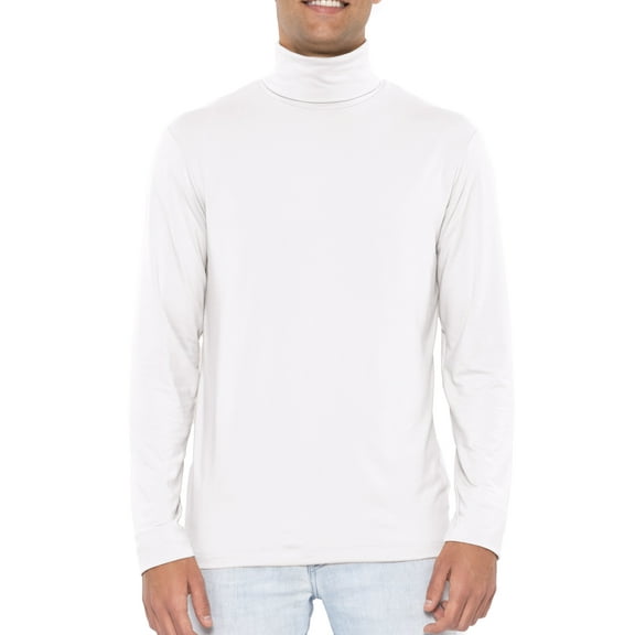 Stretch Is Comfort Men's Oh So Soft Luxe Long Sleeve Stretch Turtleneck | Adult Small- 3x