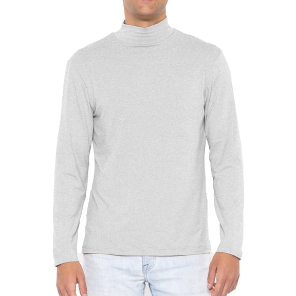 Stretch Is Comfort Men's Oh So Soft Luxe Mock Neck Turtleneck Long Sleeve Shirt | Adult Small- 5x