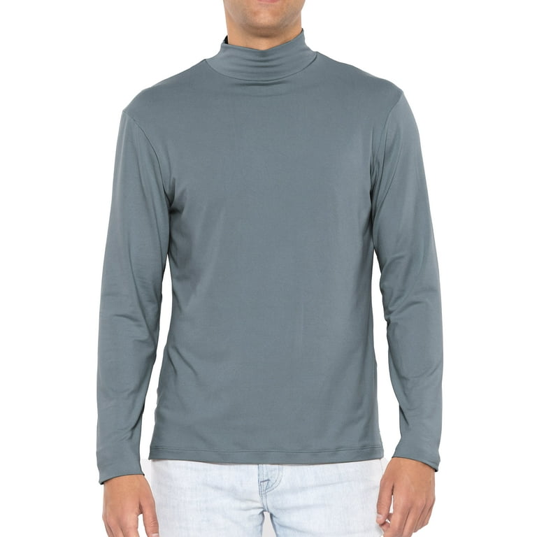 Men's Oh So Soft Luxe Mock Neck Turtleneck Long Sleeve Shirt – Stretch Is  Comfort