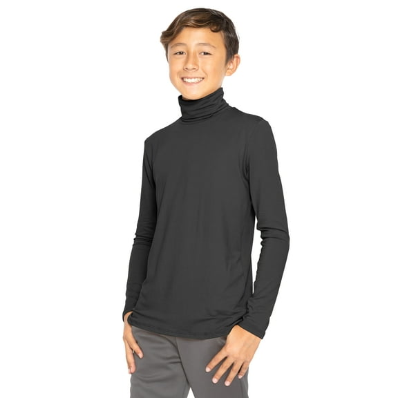 Stretch Is Comfort Oh so Soft Boy's Long Sleeve Turtleneck| Child Size 2 -16