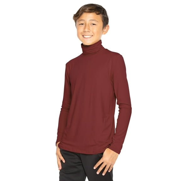 Stretch Is Comfort Oh so Soft Boy's Long Sleeve Turtleneck| Child Size 2 -16