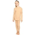 thumbnail image 1 of Stretch Is Comfort Oh so Soft Youth Girl's Set Long Sleeve Crew and Leggings Beige X-Large, 1 of 6