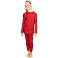 thumbnail image 1 of Stretch Is Comfort Oh so Soft Youth Girl's Set Long Sleeve Crew and Leggings Red Medium, 1 of 6