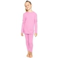 thumbnail image 1 of Stretch Is Comfort Oh so Soft Youth Girl's Set Long Sleeve Crew and Leggings Light Pink Small, 1 of 6