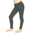 thumbnail image 1 of Stretch Is Comfort Stretchy Girl's Cotton Leggings Charcoal Gray XX-Large, 1 of 6