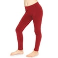 thumbnail image 1 of Stretch Is Comfort Stretchy Girl's Cotton Leggings Red X-Large, 1 of 6