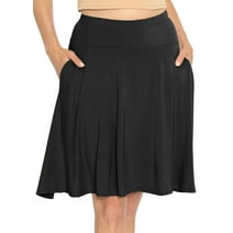 Stretch Is Comfort Women's A-Line Skirt with Pockets | Adult  Small- 3x
