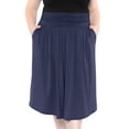 thumbnail image 1 of Stretch Is Comfort Women's Casual Ruched Below Knee Length Midi Skirt with Pockets | Adult Small- 3x, 1 of 6