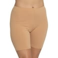 thumbnail image 1 of Stretch Is Comfort Women's Cotton Biker Shorts Beige Small, 1 of 6