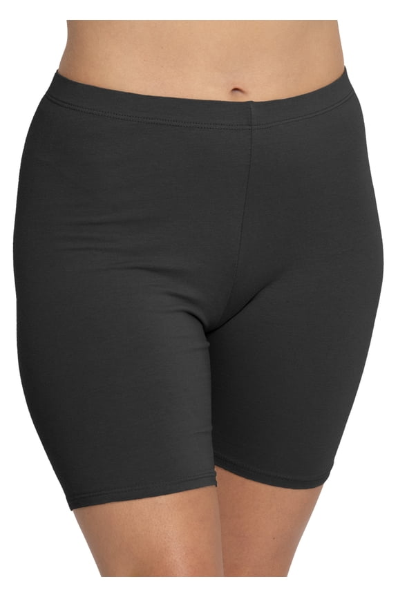 Women's Cotton Biker Shorts Black Medium