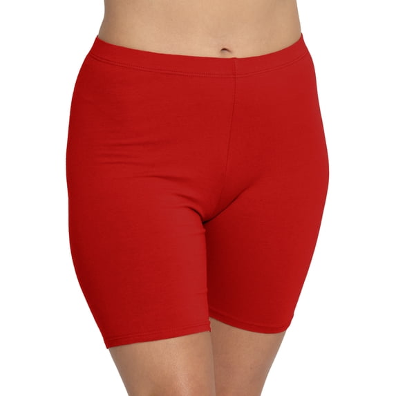 Stretch Is Comfort Women's Cotton Biker Shorts Red 4X