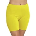 thumbnail image 1 of Stretch Is Comfort Women's Cotton Biker Shorts Yellow X-Large, 1 of 6