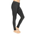 thumbnail image 1 of Stretch Is Comfort Women's Cotton Full Length Leggings Black 5X, 1 of 6