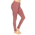 thumbnail image 1 of Stretch Is Comfort Women's Cotton Full Length Leggings Dark Mauve 2X, 1 of 6
