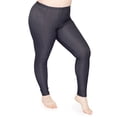 thumbnail image 1 of Stretch Is Comfort Women's Cotton Full Length Leggings Denim Blue Medium, 1 of 6