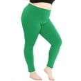thumbnail image 1 of Stretch Is Comfort Women's Cotton Full Length Leggings Kelly Green X-Large, 1 of 6