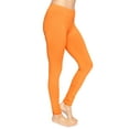 thumbnail image 1 of Stretch Is Comfort Women's Cotton Full Length Leggings Orange 2X, 1 of 6