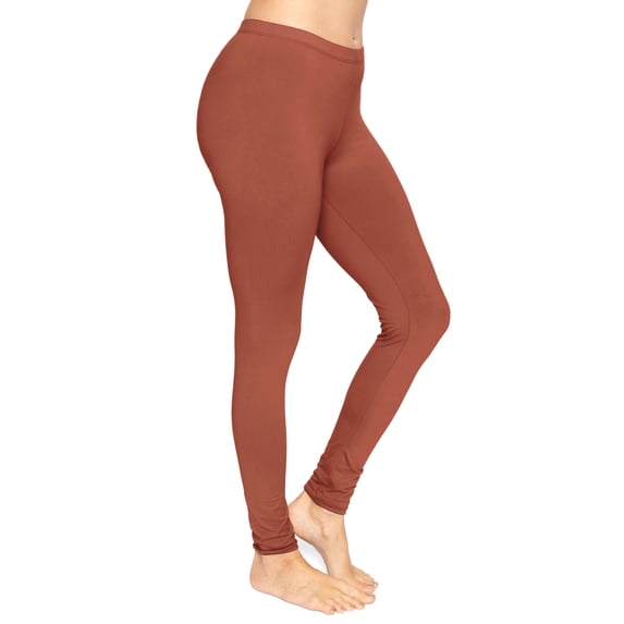 Stretch Is Comfort Women's Cotton Full Length Leggings Rust 2X
