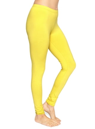 Solid Yellow Leggings for Women, Plain Yellow Leggings,high Waisted  Crossover Leggings With Pocket, Plus Size Printed Leggings,workout Pants -   Israel