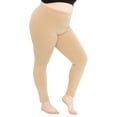 thumbnail image 1 of Stretch Is Comfort Women's Cotton/Spandex Plus Size Leggings Beige 6X, 1 of 6