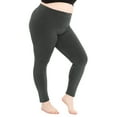 thumbnail image 1 of Stretch Is Comfort Women's Cotton Full Length Leggings Charcoal Gray 6X, 1 of 7