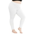 thumbnail image 1 of Stretch Is Comfort Women's Cotton Full Length Leggings White 5X, 1 of 7