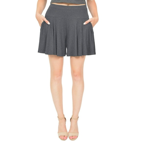 Stretch Is Comfort Women's Flowy Skort Wide Leg Shorts with Pockets | Adult Small- 5x