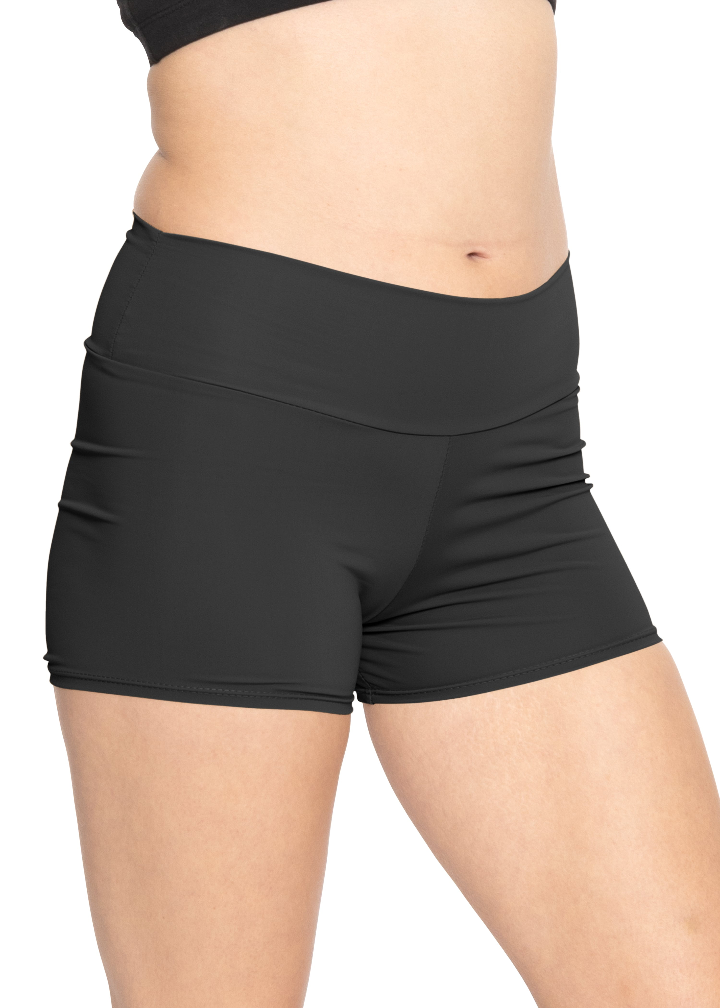 Stretch Is Comfort Women's High Waist Athletic Booty Shorts