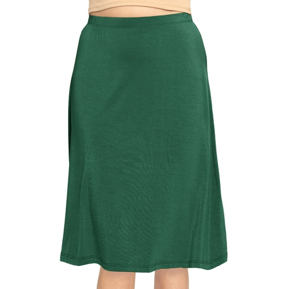 Stretch Is Comfort Women's Knee Length A-Line Flowy Skirt | Adult Xsmall- 5x