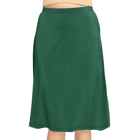 Stretch Is Comfort Women's Knee Length A-Line Flowy Skirt | Adult Xsmall- 5x