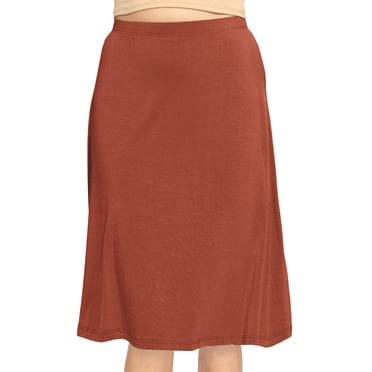 Stretch Is Comfort Women's Knee Length A-Line Flowy Skirt | Adult Xsmall- 5x