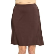 Stretch Is Comfort Women's Knee Length A-Line Flowy Skirt | Adult Xsmall- 5x