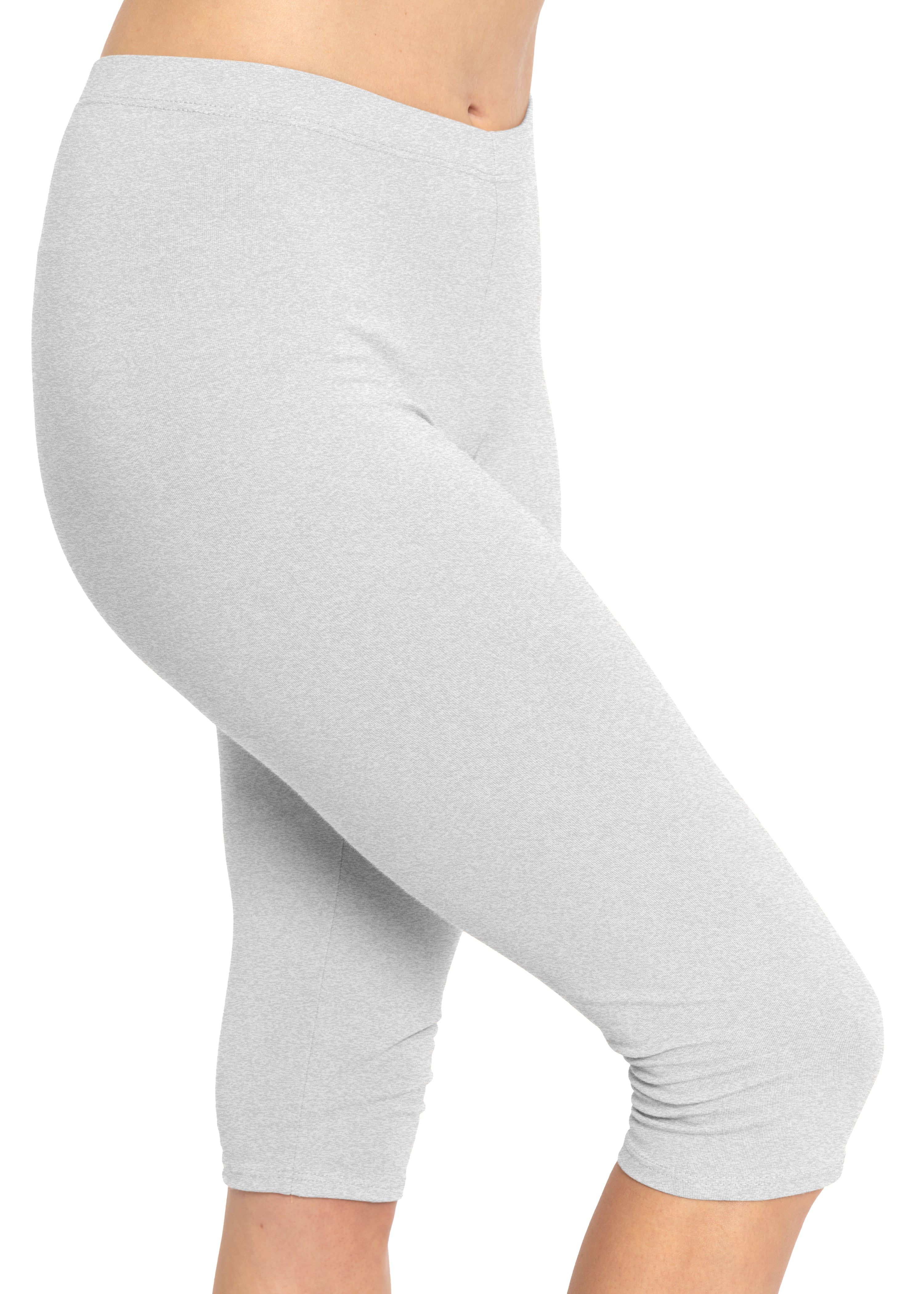 Stretch Is Comfort Women's Knee-Length Leggings, Cotton Spandex