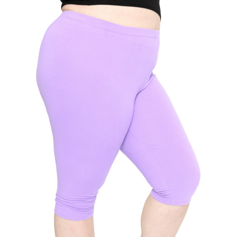 Stretch Is Comfort Women's Knee-Length Leggings| Cotton Spandex | Adult  Xsmall- 7x