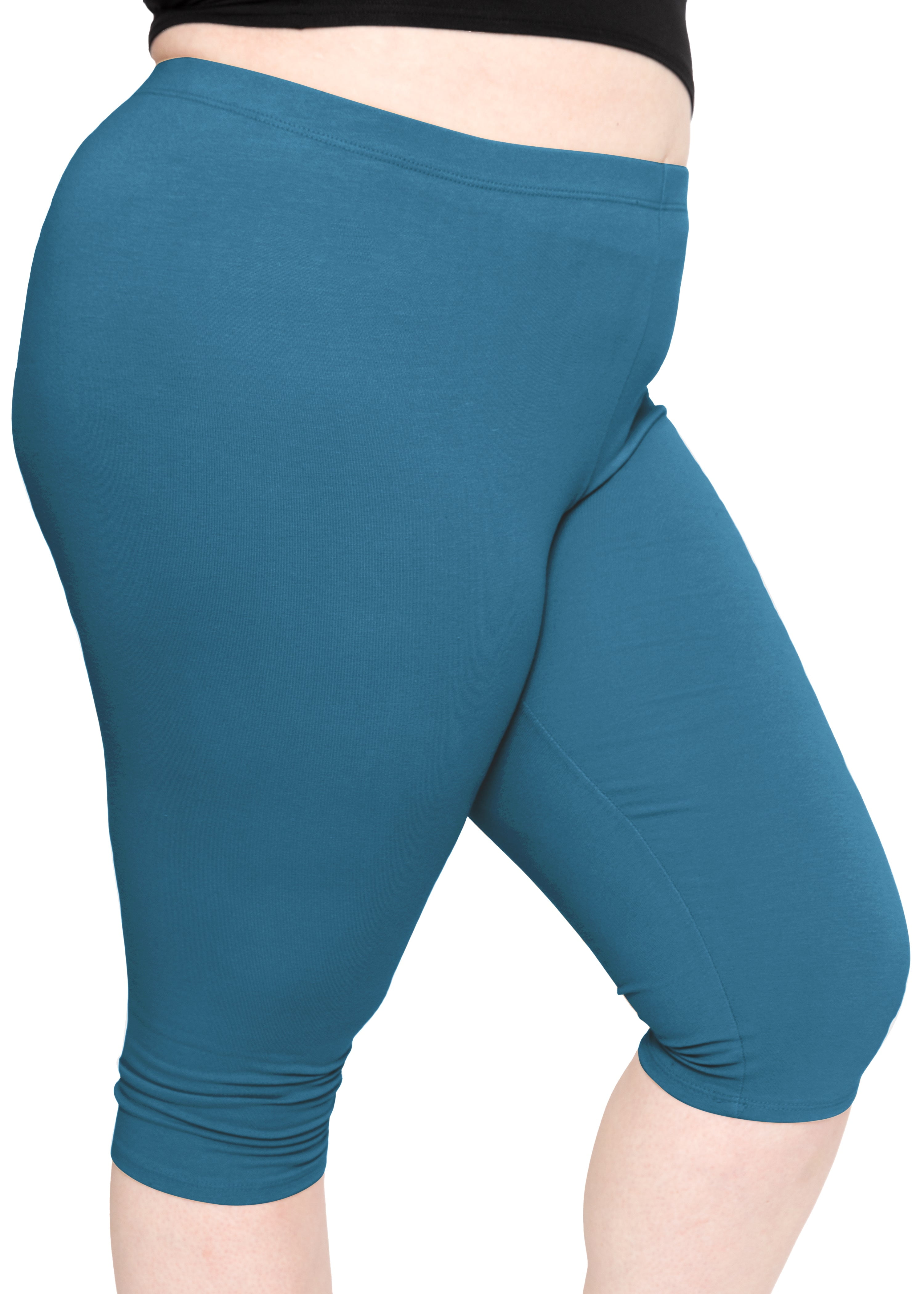 STRETCH IS COMFORT Women's Cotton Plus Size Knee Length
