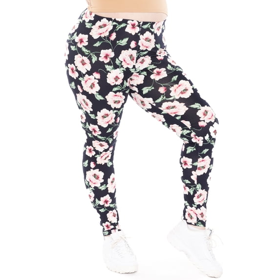 Stretch Is Comfort Women's Oh so Soft Leggings Red Black Stripes 2X