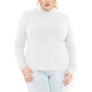 Stretch Is Comfort Women's Oh So Soft Long Sleeve Ribbed Mock Neck Top | Adult Small- 3x