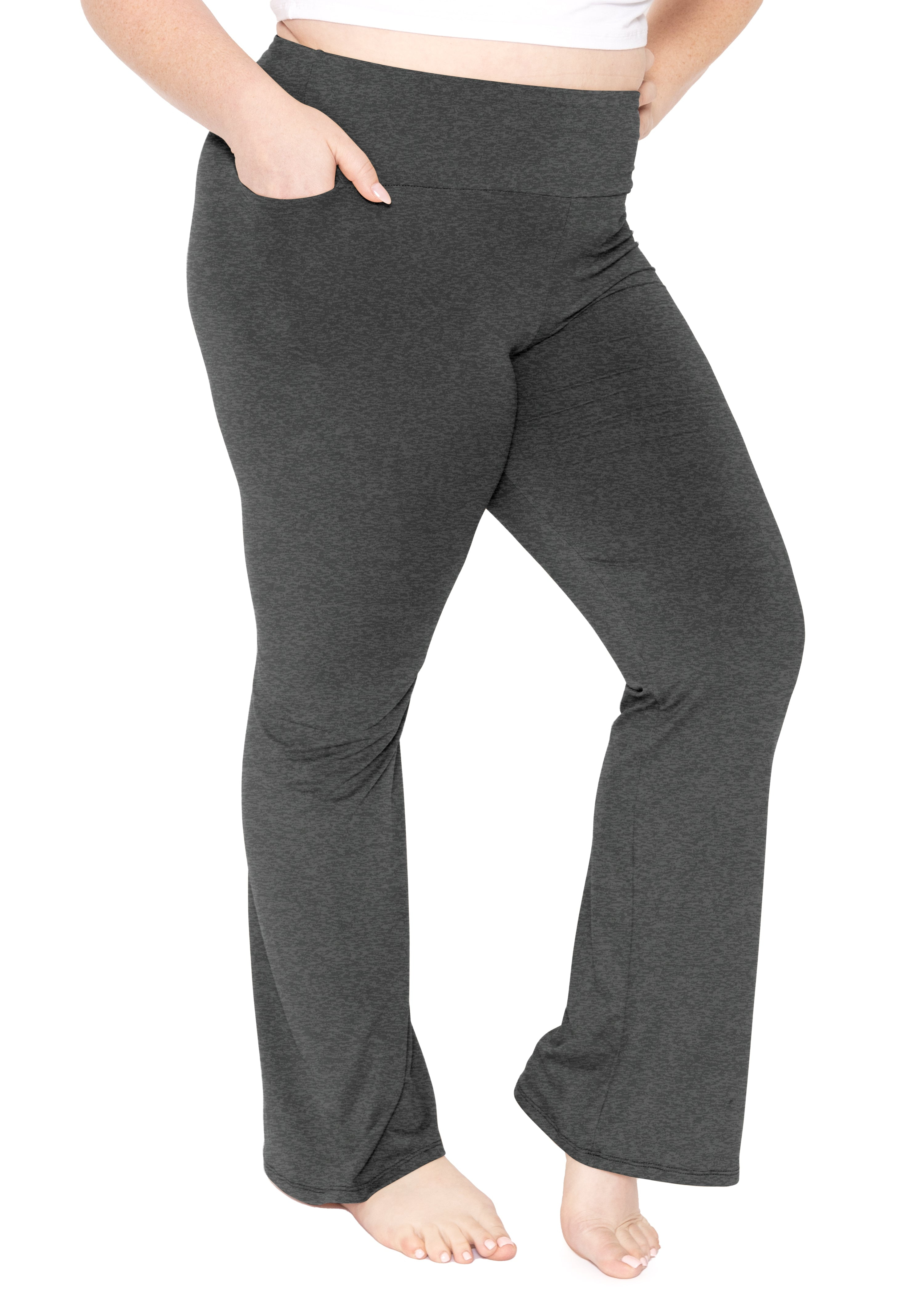 Stretch Is Comfort Women's Oh so Soft High Waist Bootcut Yoga Pants with  Pocket| Adult Small-5x